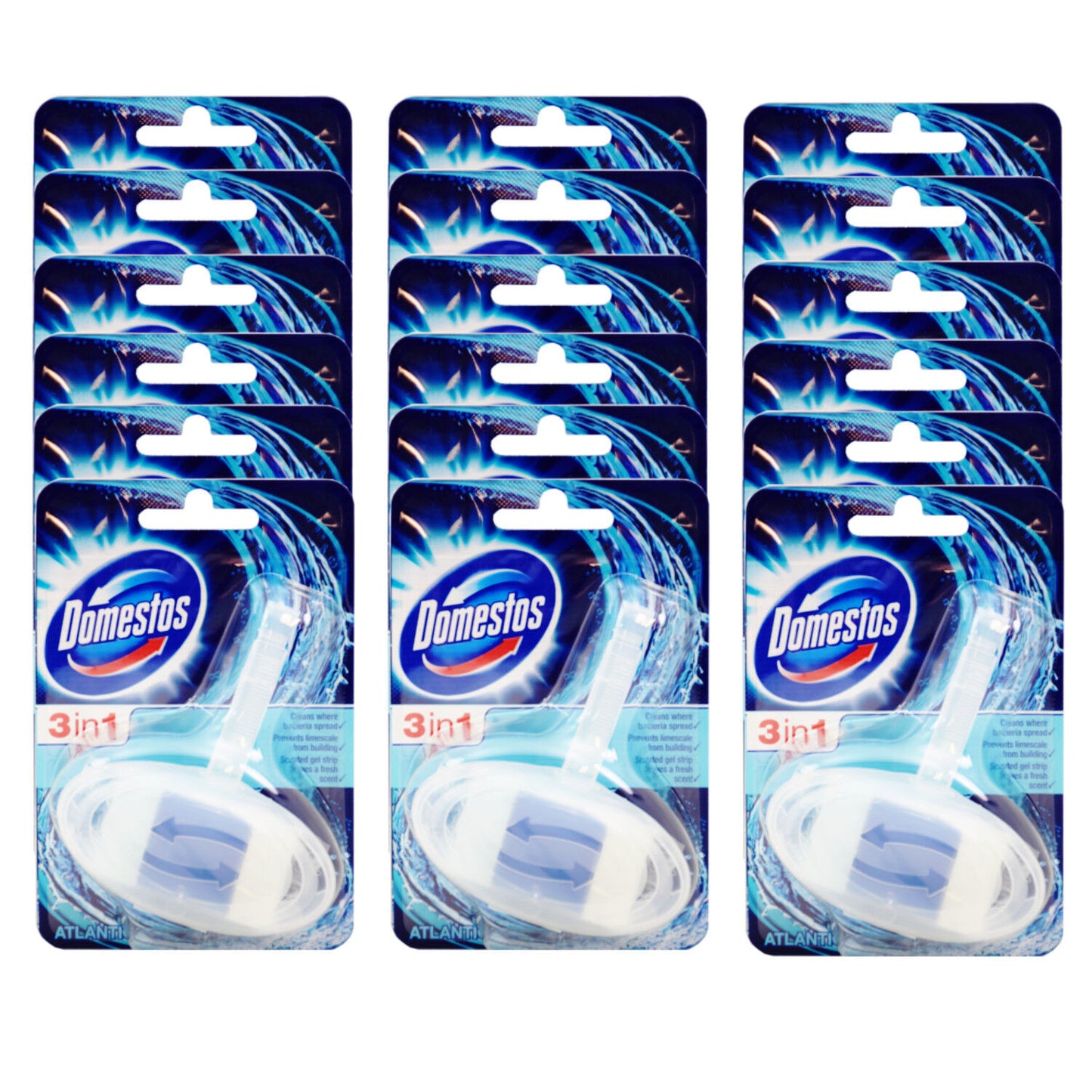 Domestos Atlantic 3 in 1 Rim Block 40g Toilet Cleaner