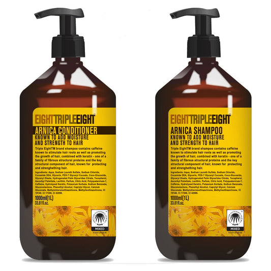 8x Eight Triple Eight 8x1L = 8 Litres of Shampoo & Conditioner - 14 Types