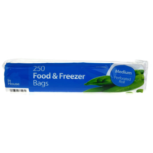 250 Food & Freezer Bags Medium 23x33cm (9x14")