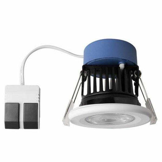 Megaman Tego Dimmable 7.5W LED Fire Rated Downlight Fixed Matt White Finish