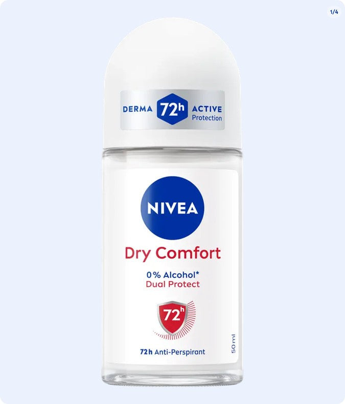 Nivea - Female Roll On Dual Protect 72hr Anti-Perspirant - Dry Comfort - 50ml - image 4