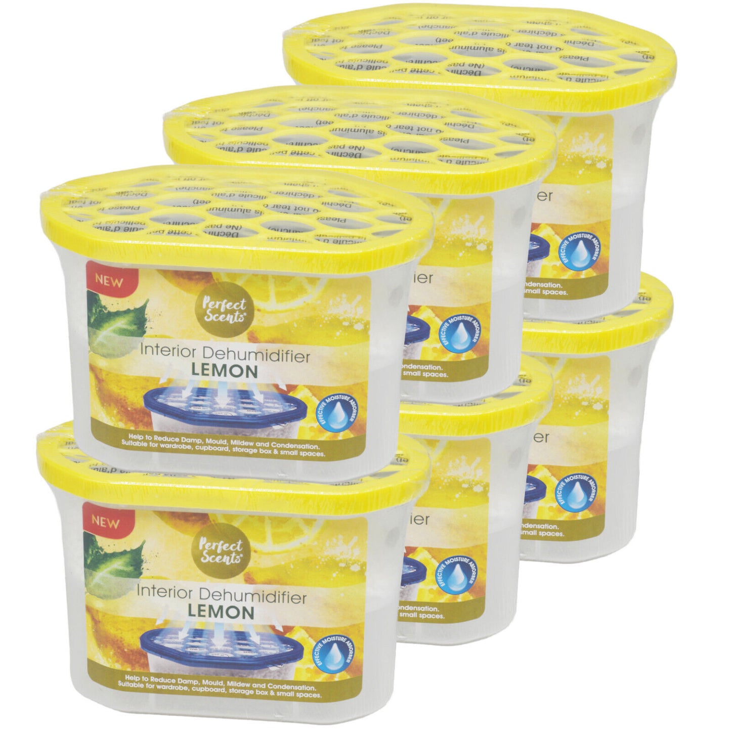 6x Perfect Scents Dehumidifier Home Interior Damp Mould Moisture Mildew 500ml