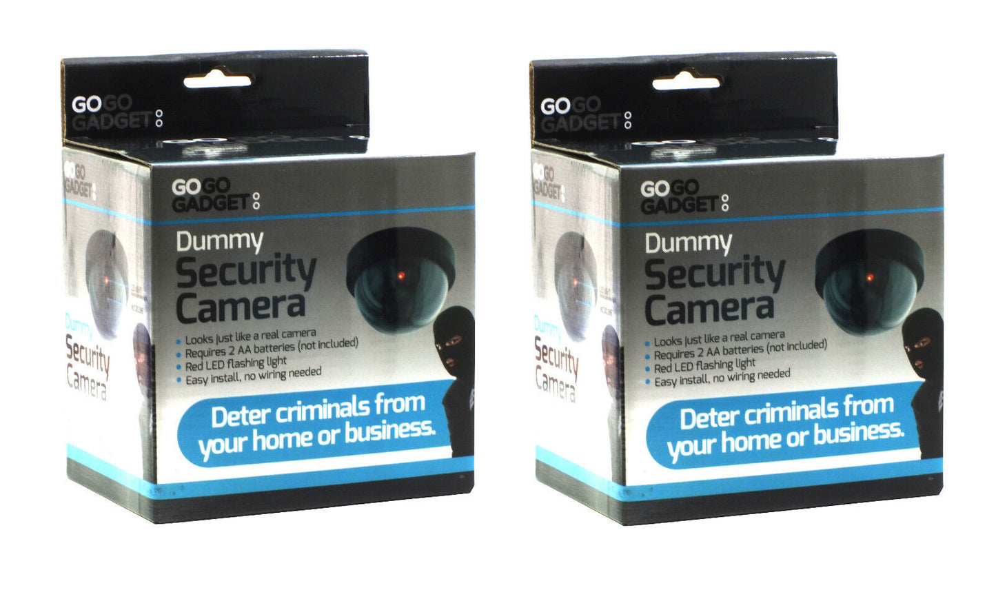Dummy Fake CCTV Dome Security Camera Flashing Red LED Indoor Outdoor