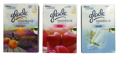 3 Glade Essential Oil Refill With Love Clean Linen Sunrise Choose Fragrance