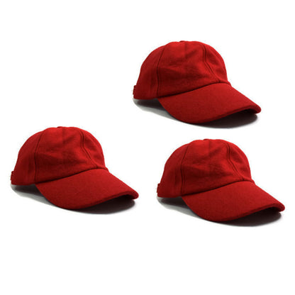 Red Classic Adjustable Baseball Caps - Work Casual Sports Leisure