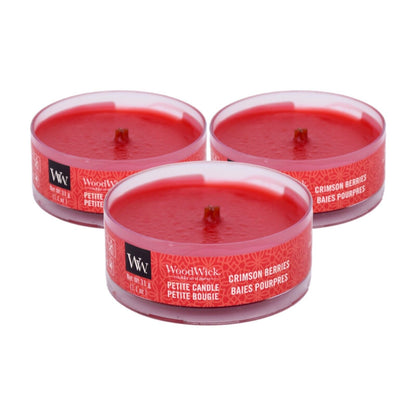 3x Woodwick (by Yankee Candle)  Petite Candle 3x31g - 7 Fragrance to Choose From