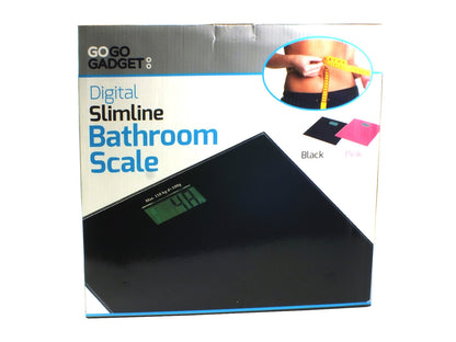 Digital Slimline Bathroom Scales Available In Pink And Black