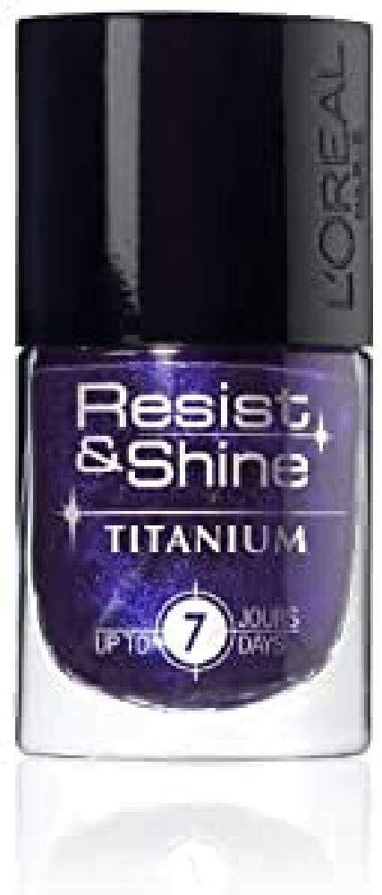 L'oreal Resist & Shine Titanium Nail Polish Modern Classic Rich Colour Shade 9ml