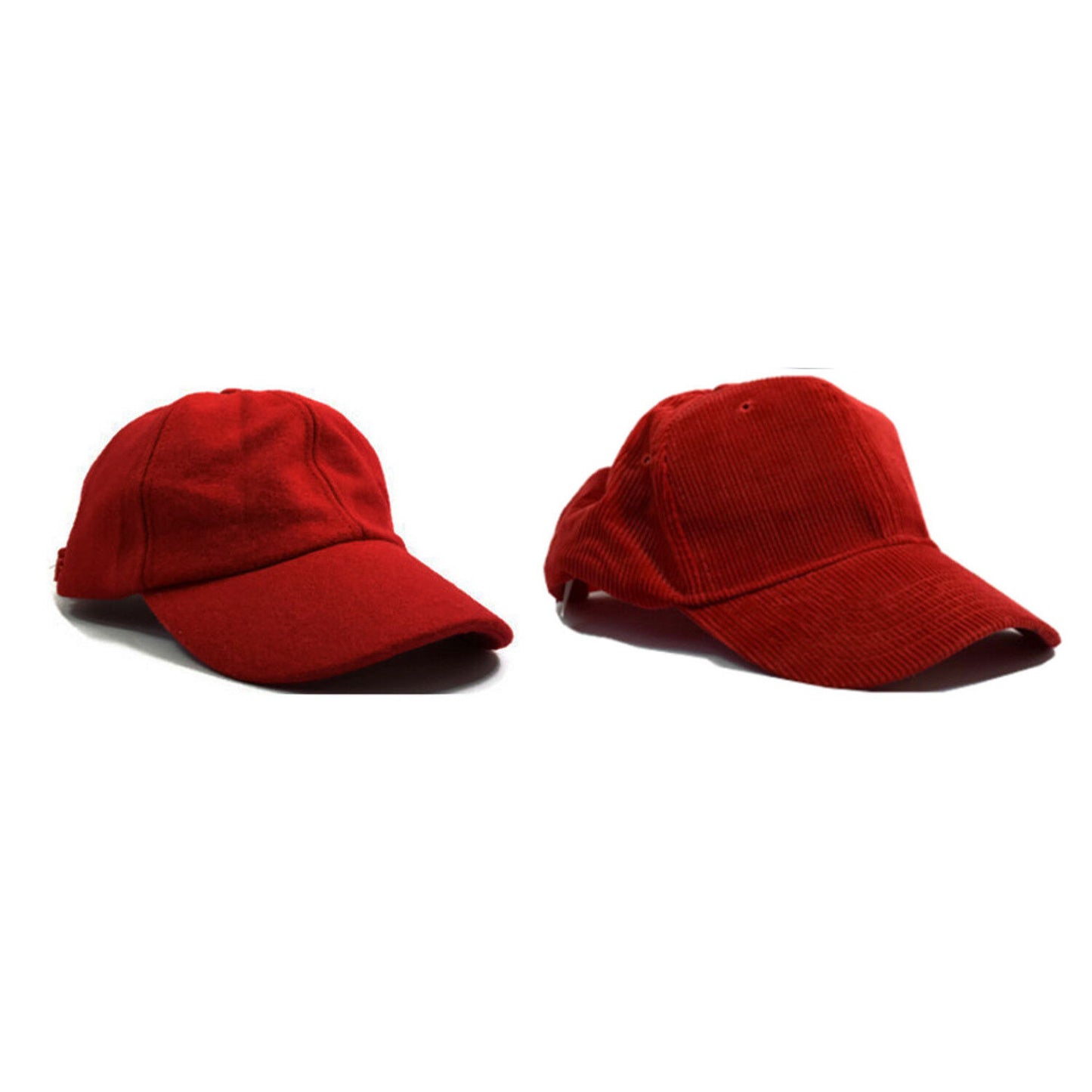 Red Classic Adjustable Baseball Caps - Work Casual Sports Leisure