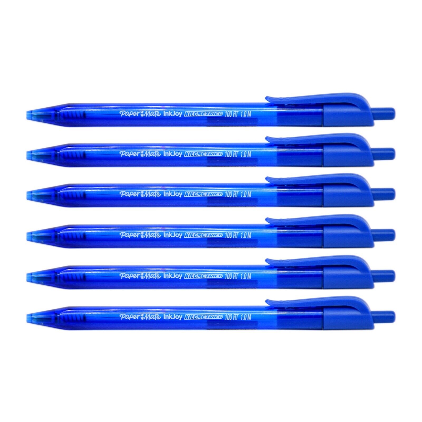 6x Paper Mate InkJoy Retractable Ballpoint Pens (Blue, Black or Mix)