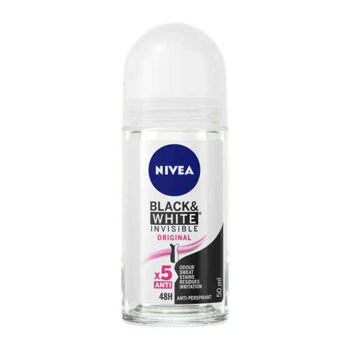 Nivea Female Roll On Black & White Invisible Original Anti-Perspirant - 50ml