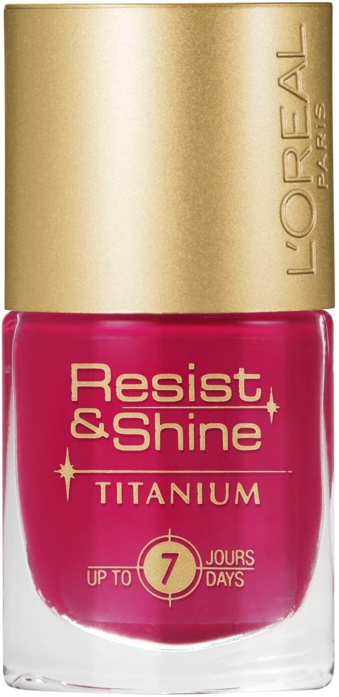 L'Oreal L'oreal Resist & Shine Titanium Nail Polish, Various Shades, 9ml