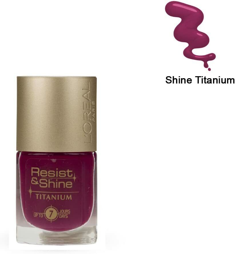 L'Oreal L'oreal Resist & Shine Titanium Nail Polish, Various Shades, 9ml