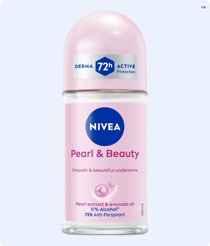 Nivea Female Roll On 72hr Anti-Perspirant 0% Alcohol Pearl & Beauty - 50ml - image 5