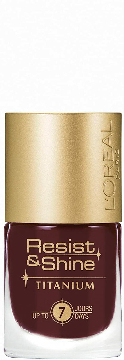 L'Oreal L'oreal Resist & Shine Titanium Nail Polish, Various Shades, 9ml