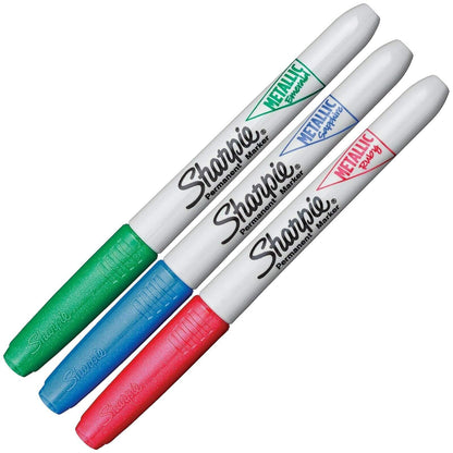 9x Sharpie Metallic Permanent Marker Pens Fine Point (Ruby, Emerald & Sapphire)