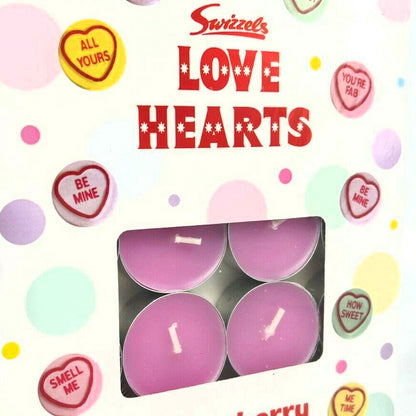 Swizzels Love Hearts Strawberry Scented Tea Lights Nightlight X 20 Pack 40 Pack