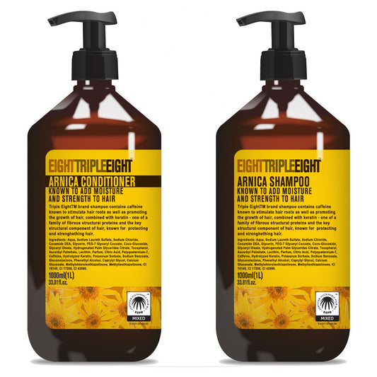 2x Eight Triple Eight 2x1L = 2 Litres of Shampoo & Conditioner - 14 Types
