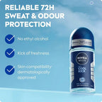 Nivea Men Roll On 72hr Anti-Perspirant Derma Active Cool Kick - 50ml - image 2