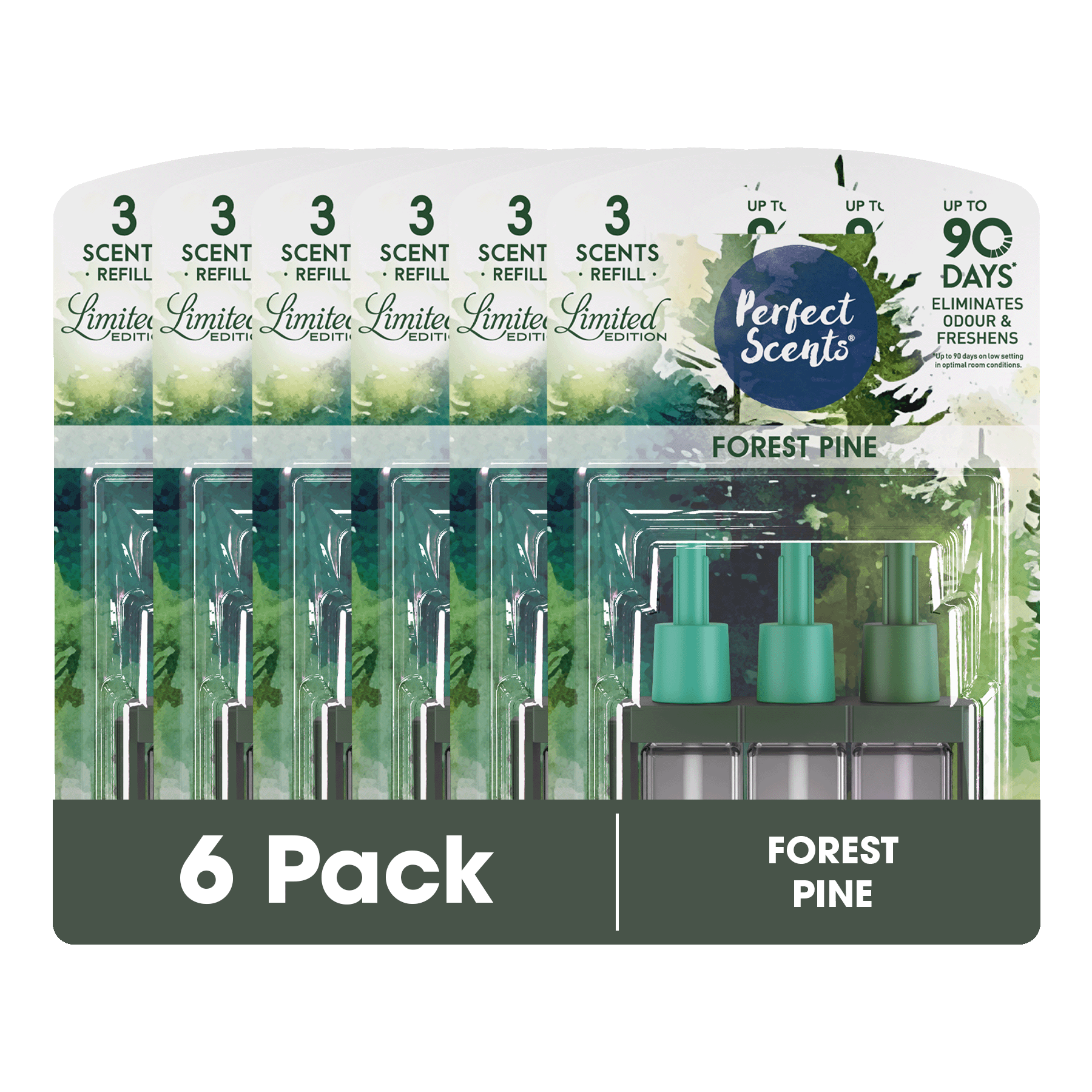 6x Perfect Scents 3Scents Refill Home Air Freshener - Compatible with 3volution