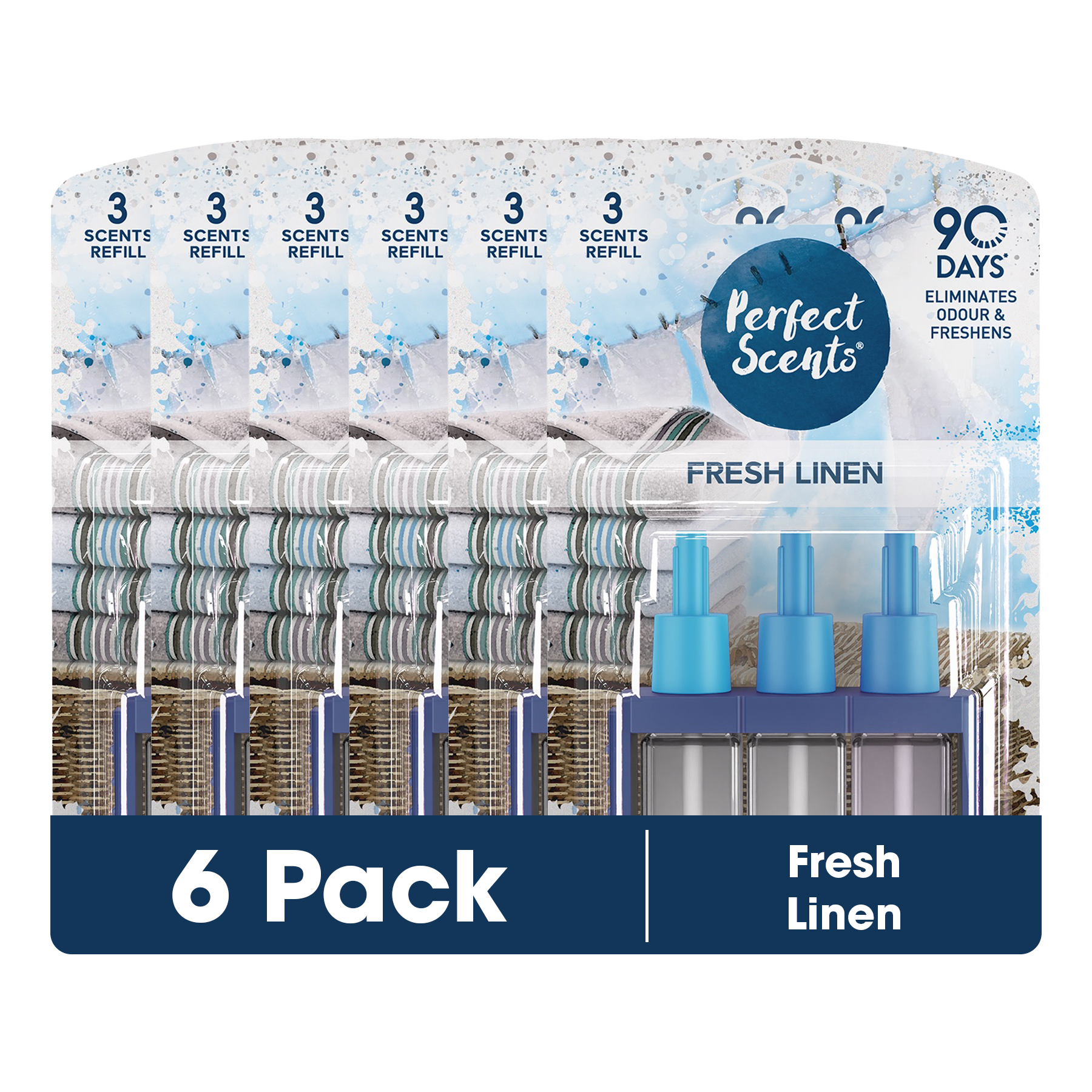 6x Perfect Scents 3Scents Refill Home Air Freshener - Compatible with 3volution