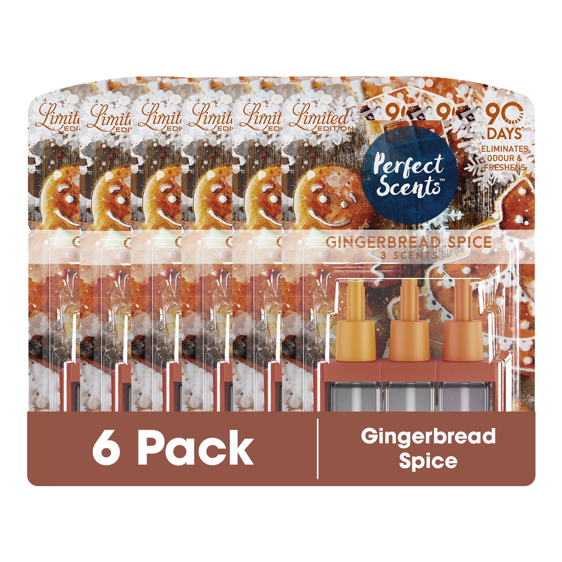 6x Perfect Scents 3Scents Refill Home Air Freshener - Compatible with 3volution