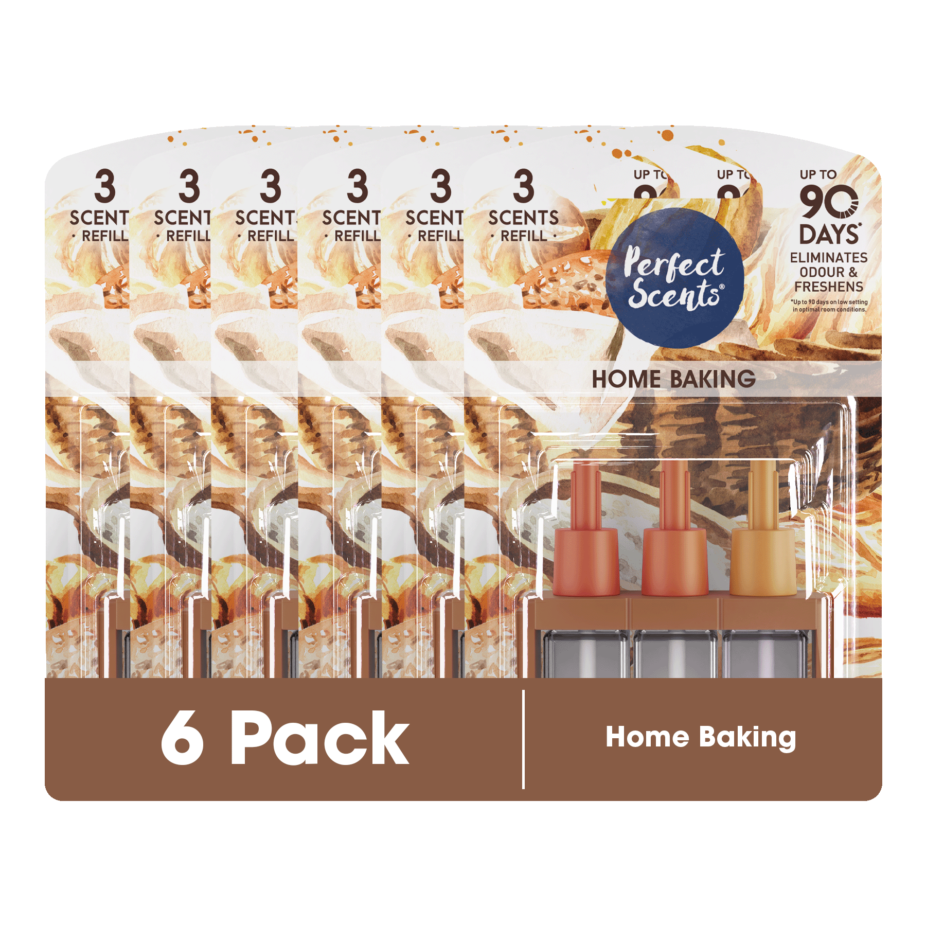 6x Perfect Scents 3Scents Refill Home Air Freshener - Compatible with 3volution
