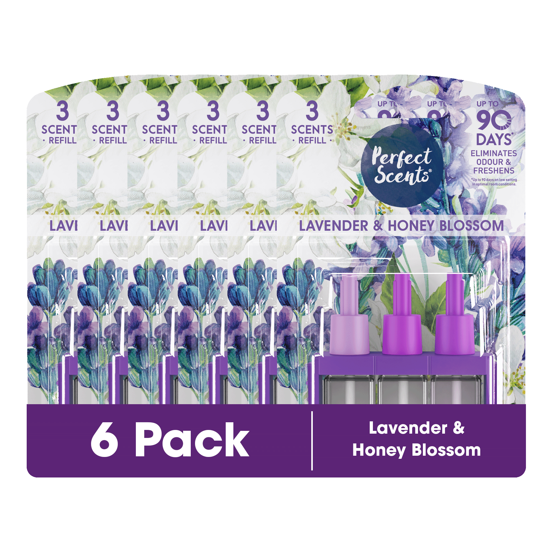6x Perfect Scents 3Scents Refill Home Air Freshener - Compatible with 3volution