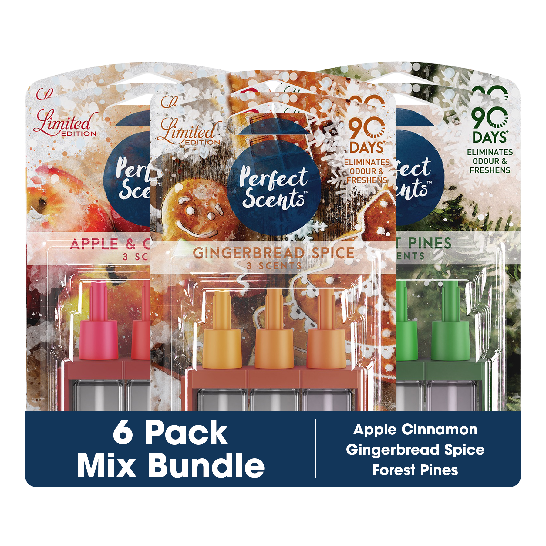 6x Perfect Scents 3Scents Refill Home Air Freshener - Compatible with 3volution