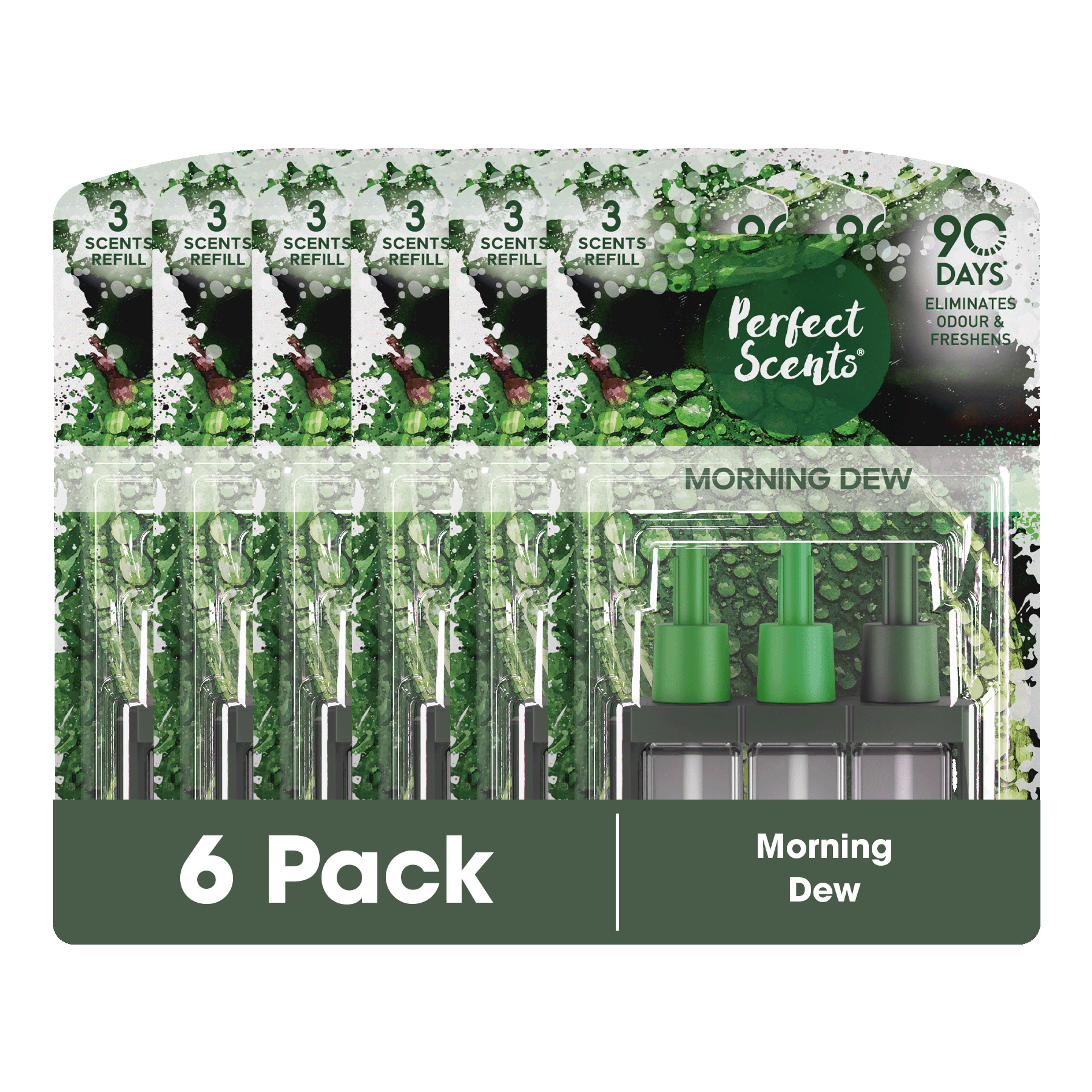 6x Perfect Scents 3Scents Refill Home Air Freshener - Compatible with 3volution