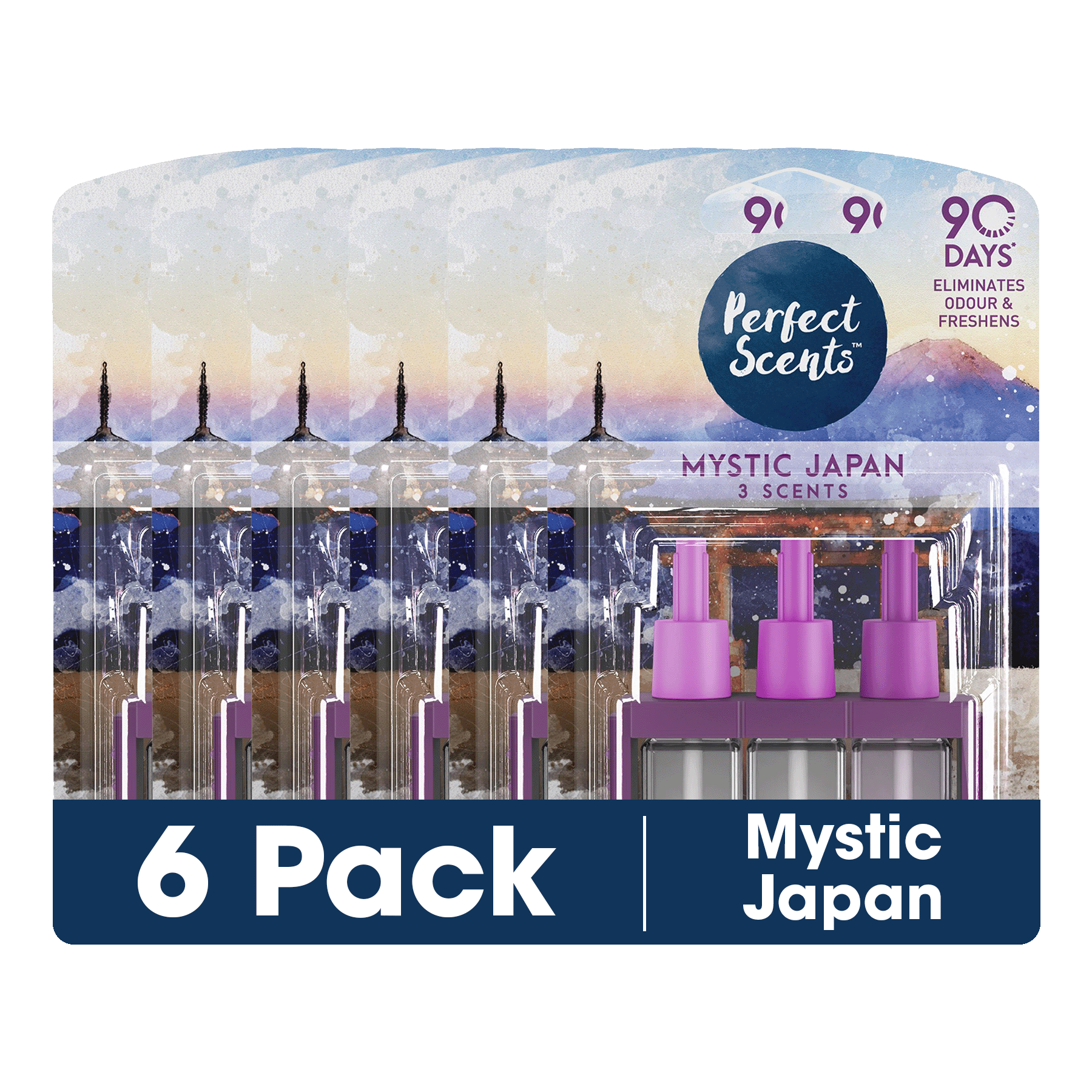 6x Perfect Scents 3Scents Refill Home Air Freshener - Compatible with 3volution