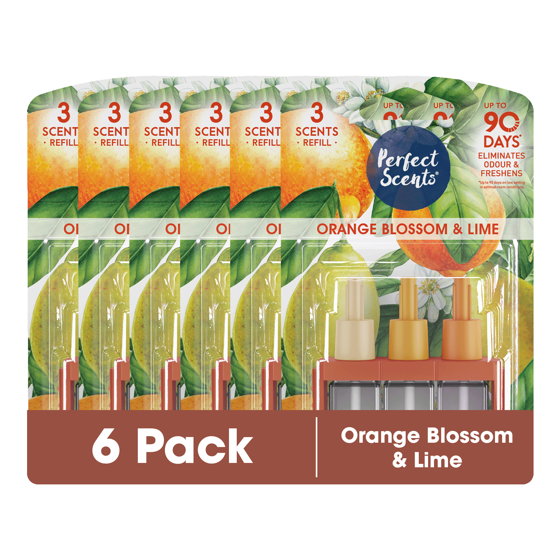 6x Perfect Scents 3Scents Refill Home Air Freshener - Compatible with 3volution