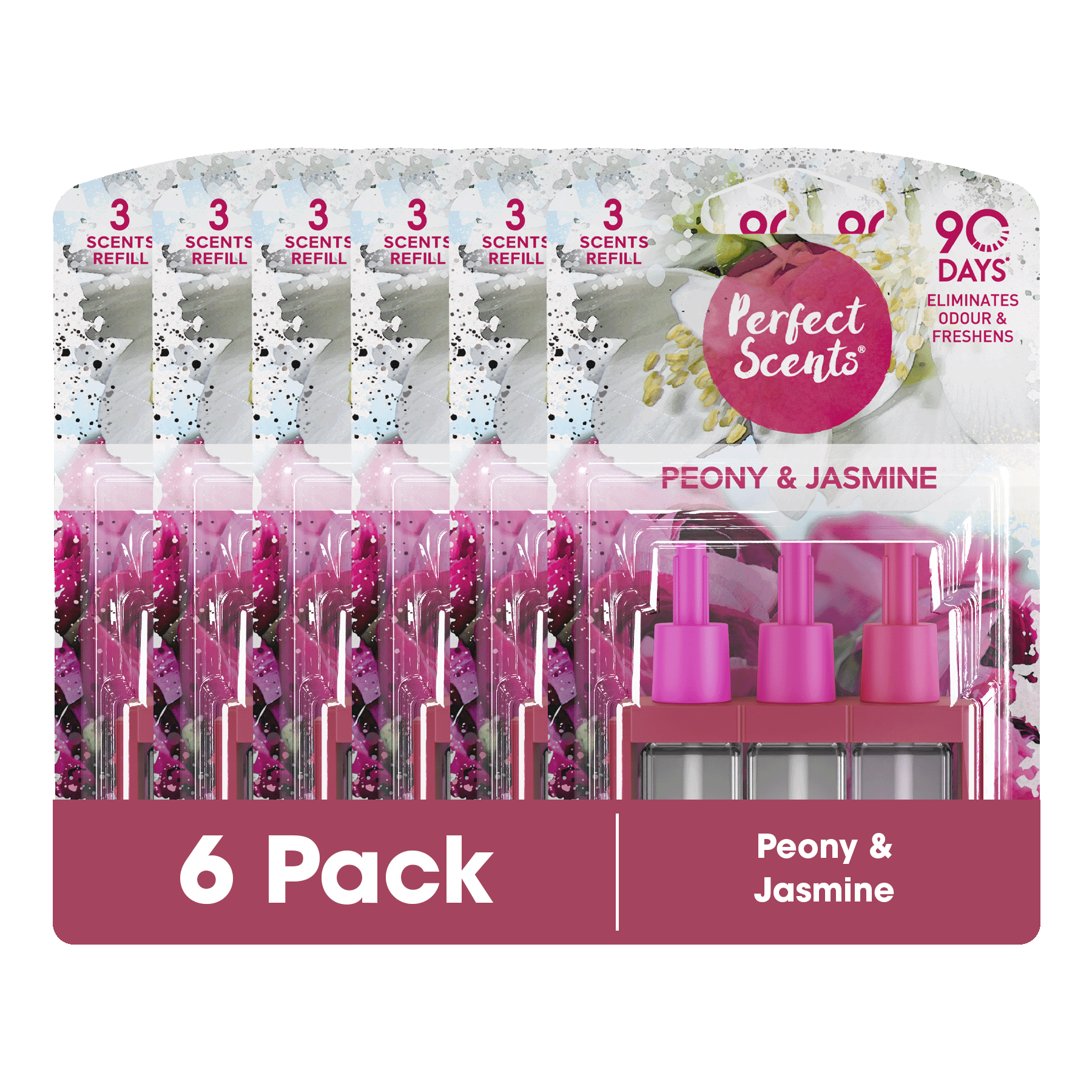 6x Perfect Scents 3Scents Refill Home Air Freshener - Compatible with 3volution