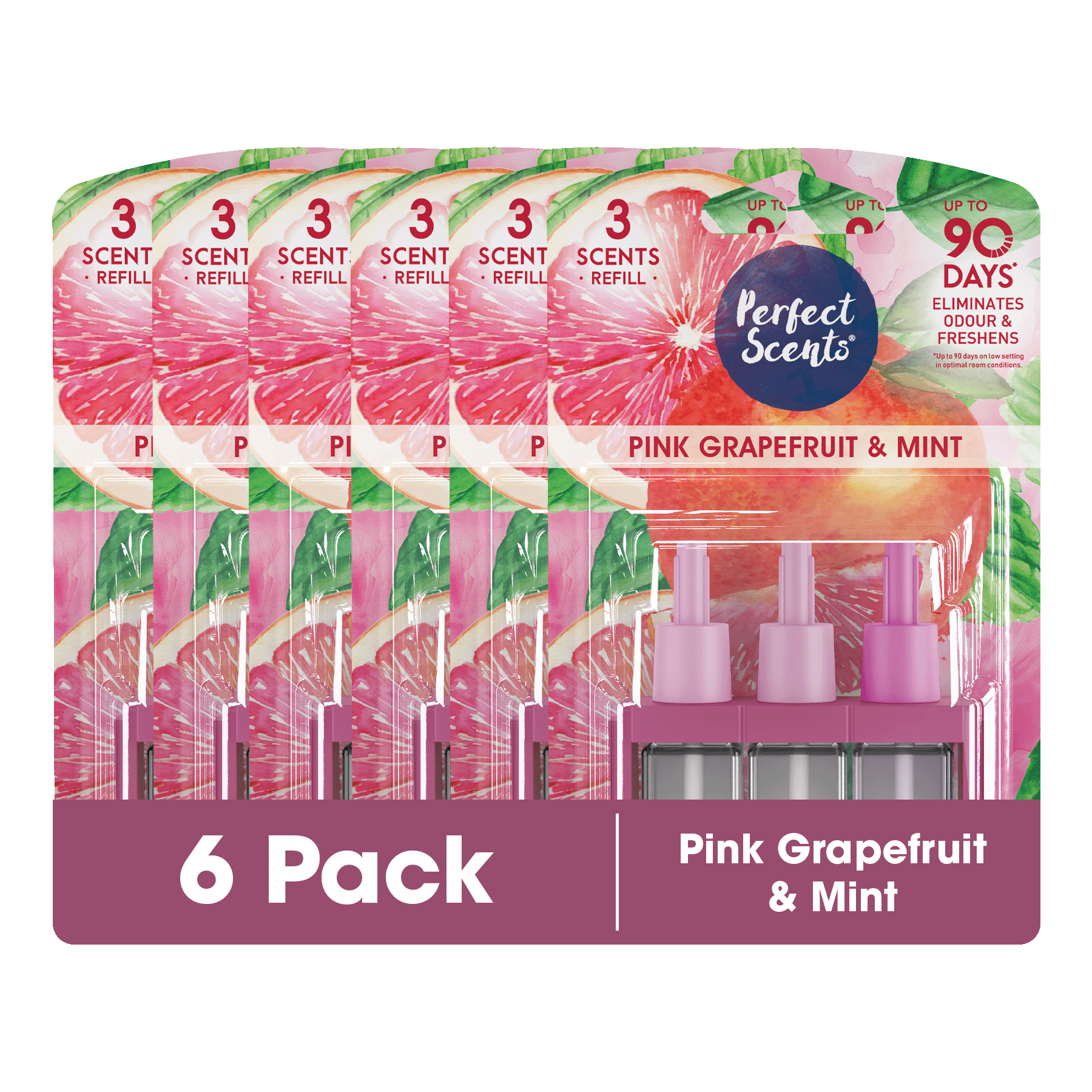 6x Perfect Scents 3Scents Refill Home Air Freshener - Compatible with 3volution