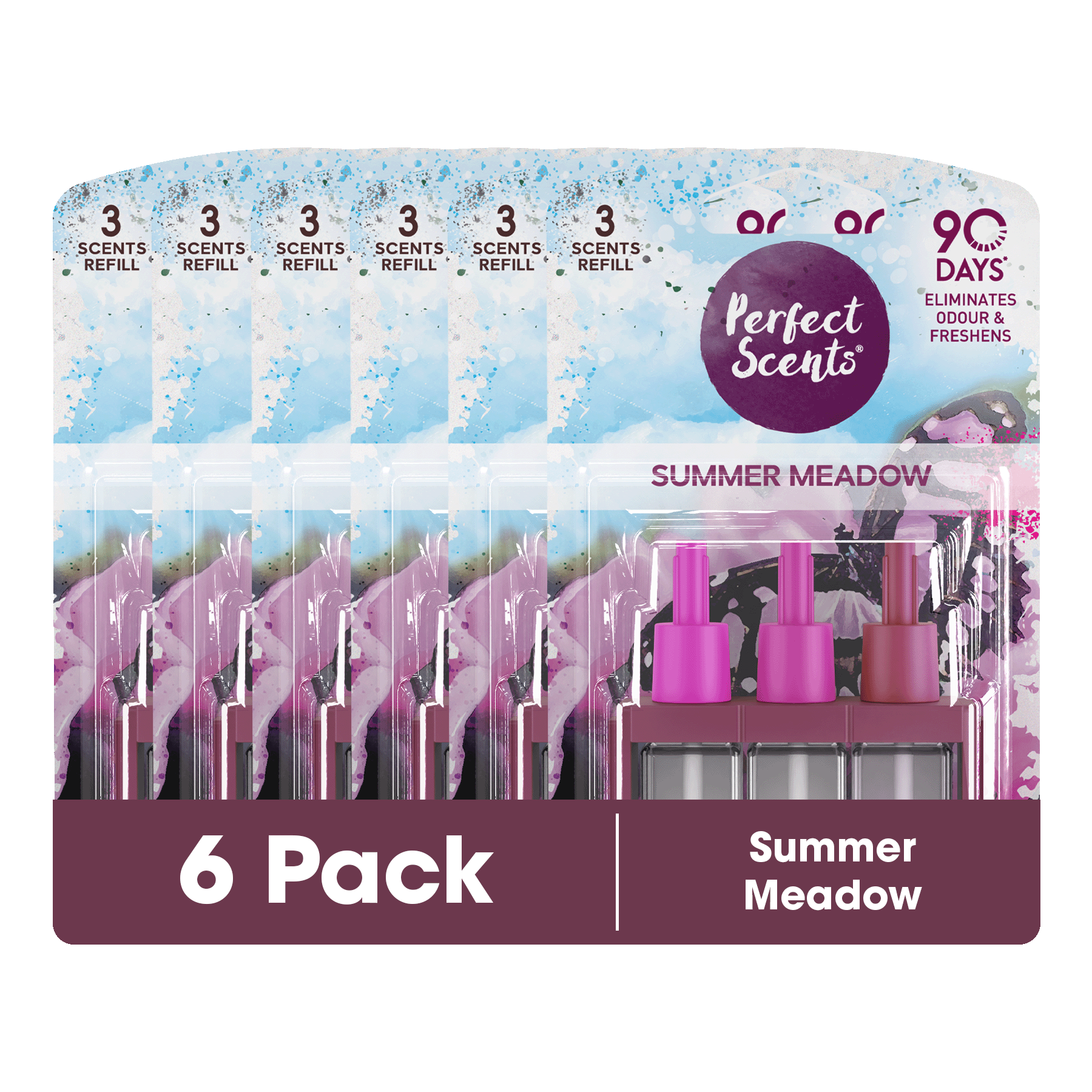6x Perfect Scents 3Scents Refill Home Air Freshener - Compatible with 3volution