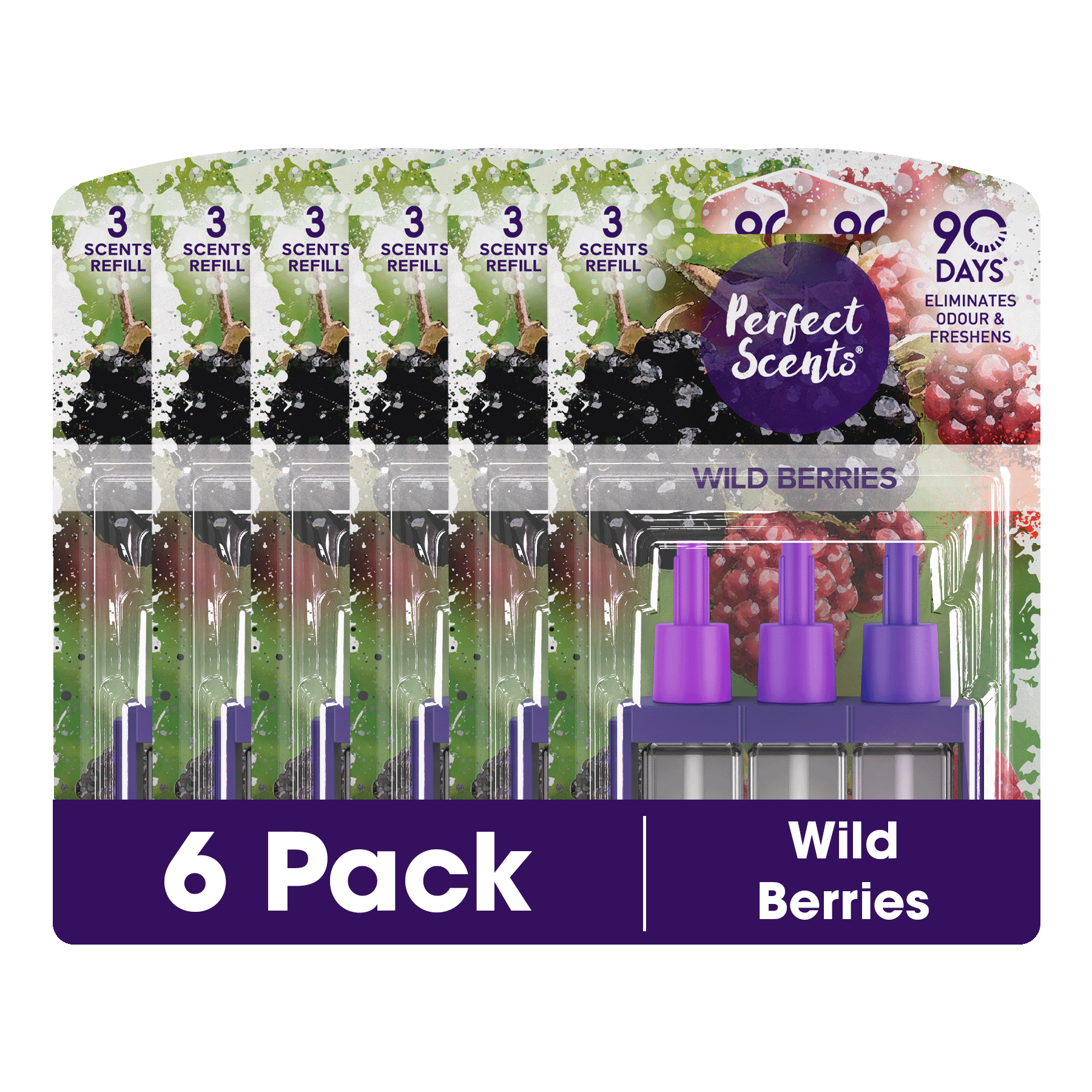 6x Perfect Scents 3Scents Refill Home Air Freshener - Compatible with 3volution