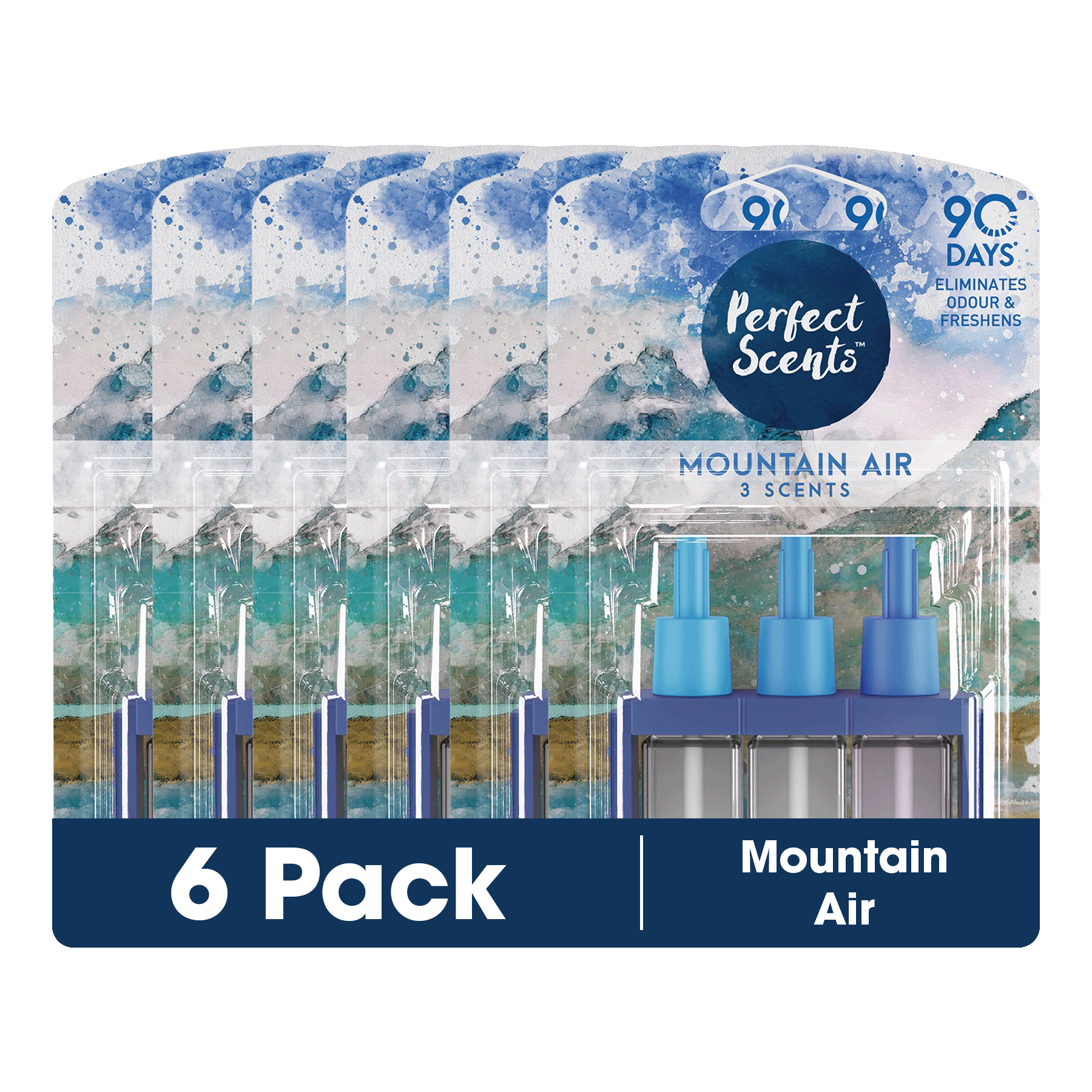 6x Perfect Scents 3Scents Refill Home Air Freshener - Compatible with 3volution