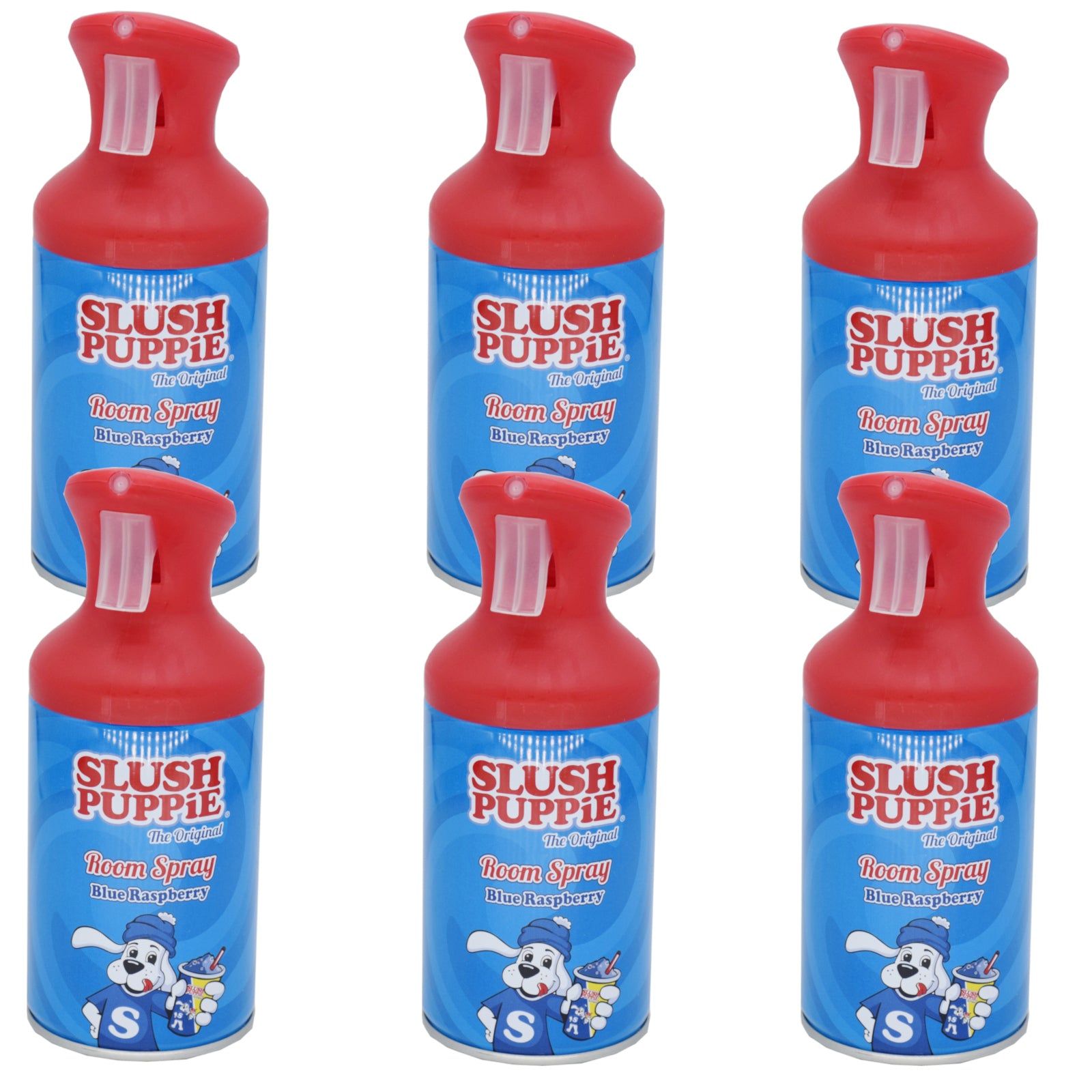 6x Slush Puppie  Lemon & Lime/Strawberry Kiwi/Blue Raspberry  Room Spray 250ml