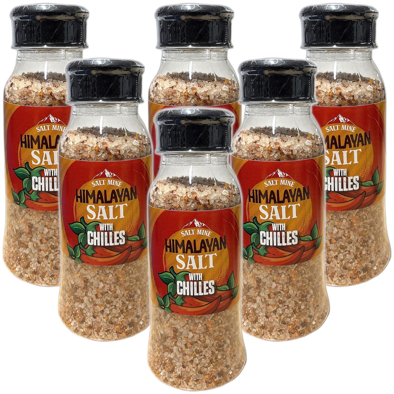 6x Saltmine Seasoning  Himalayan Salt with Chillies  245g