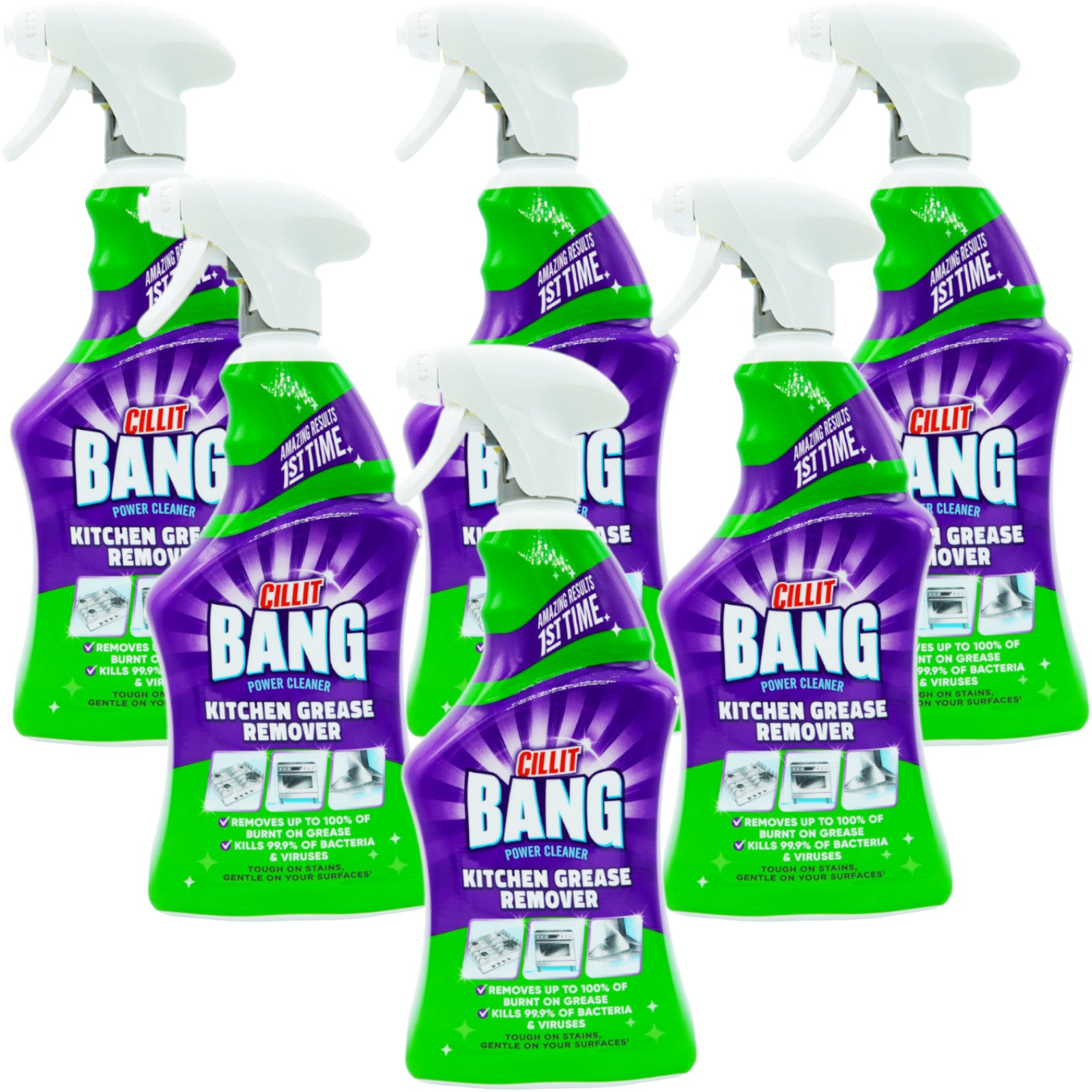 6x Cillit Bang - Power Cleaner - Kitchen Grease Remover - 750ml