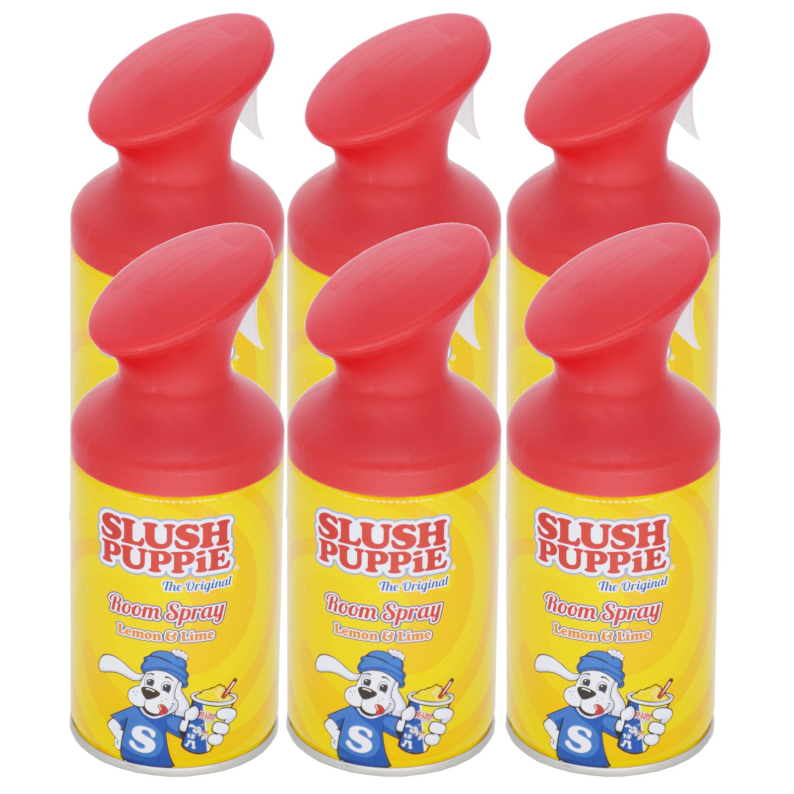 6x Slush Puppie  Lemon & Lime/Strawberry Kiwi/Blue Raspberry  Room Spray 250ml