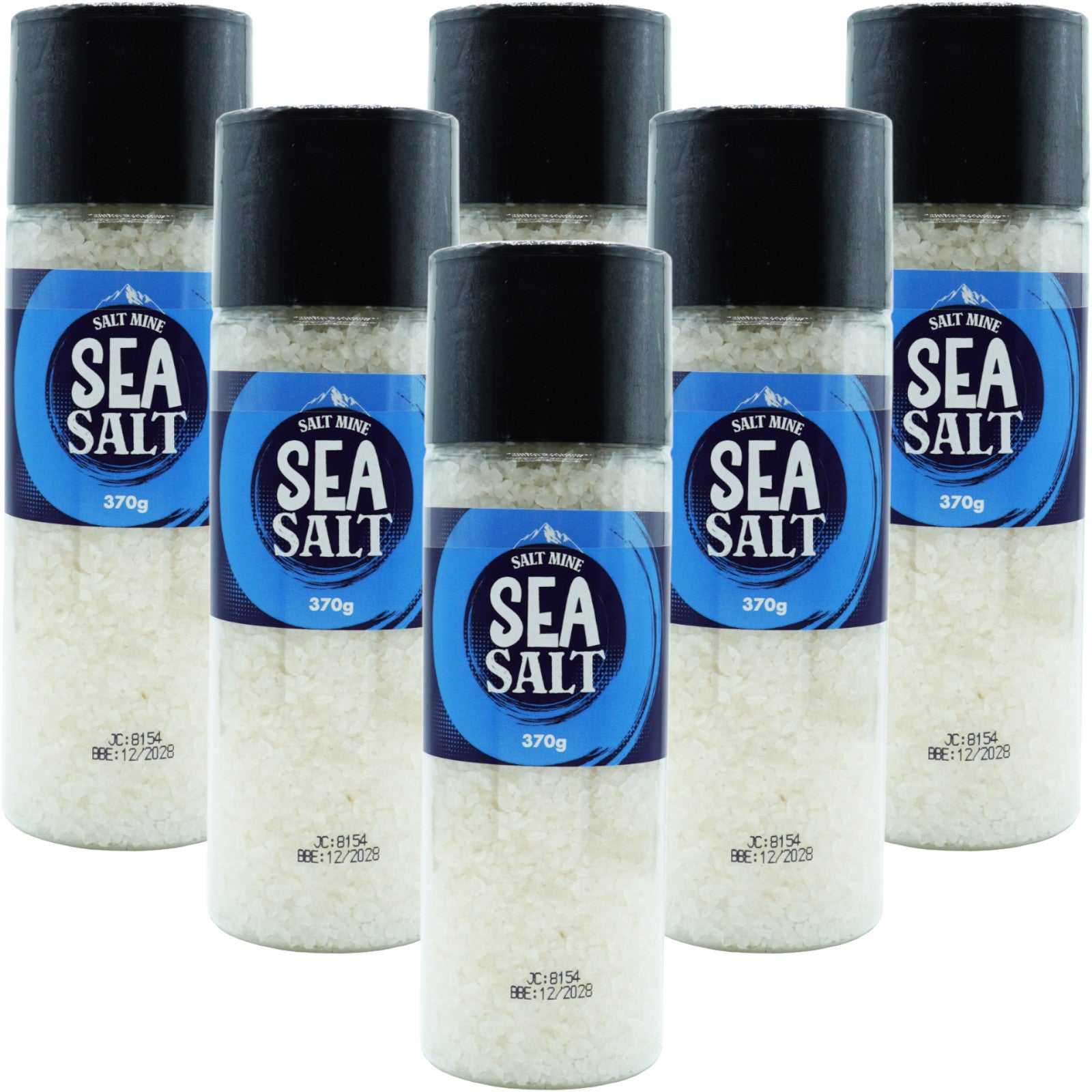 6x Saltmine Sea Salt Grinder 370g