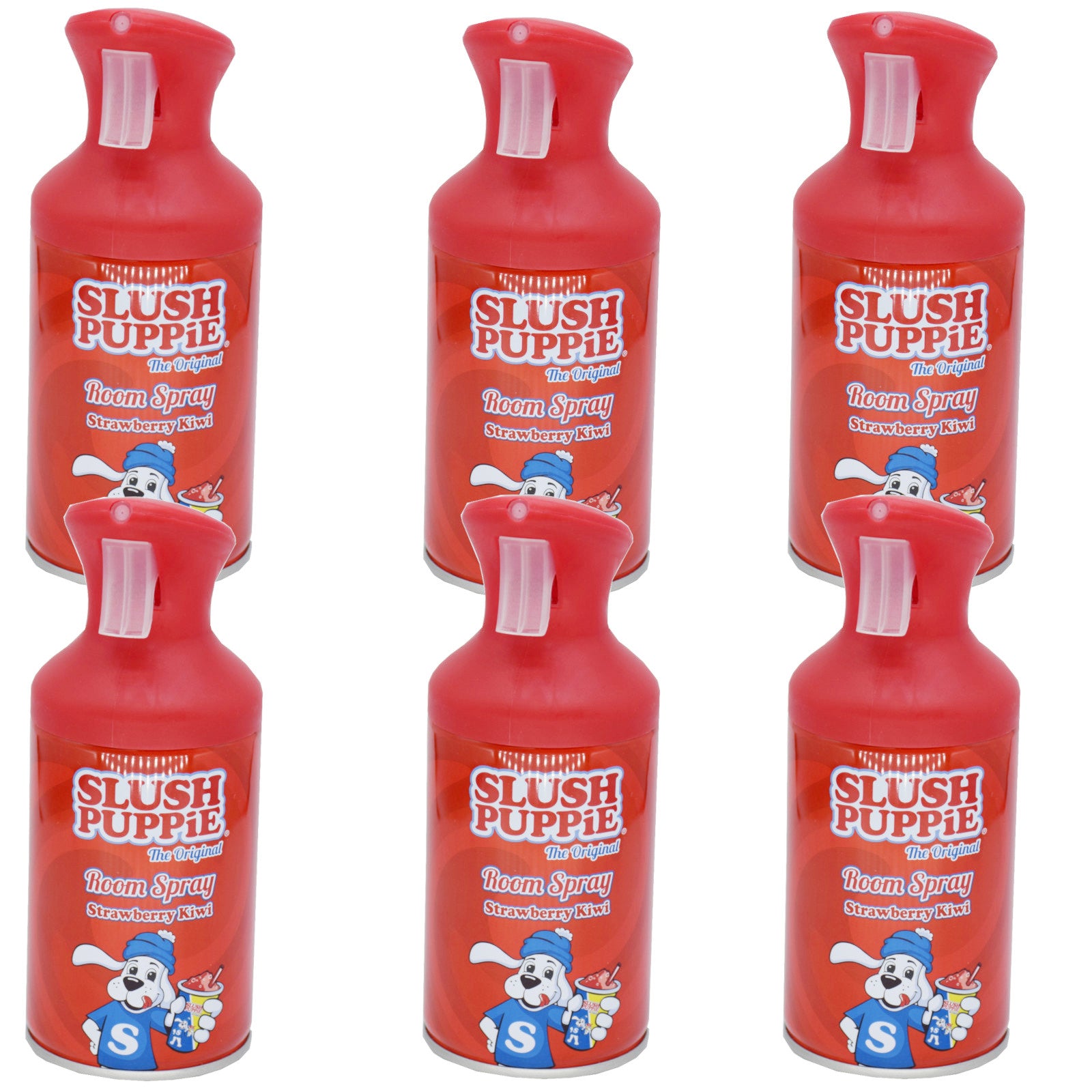 6x Slush Puppie  Lemon & Lime/Strawberry Kiwi/Blue Raspberry  Room Spray 250ml