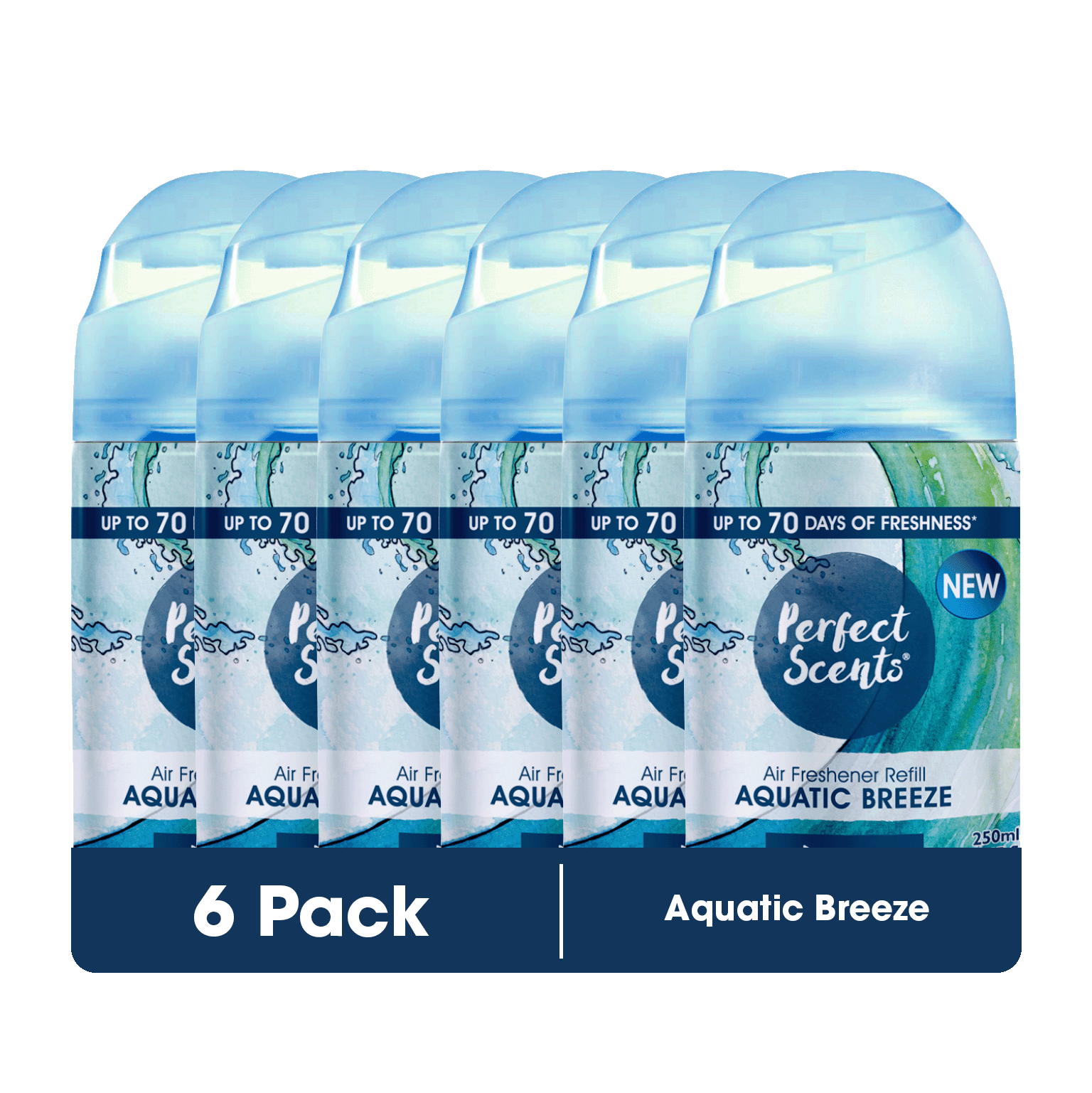6x Perfect Scents Air Freshener Automatic Spray Refills 250ml