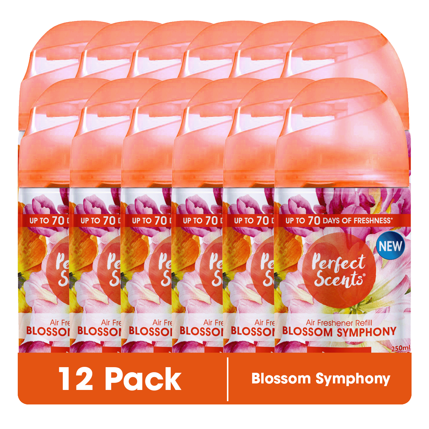 12x Perfect Scents Air Freshener Automatic Spray Refills 250ml