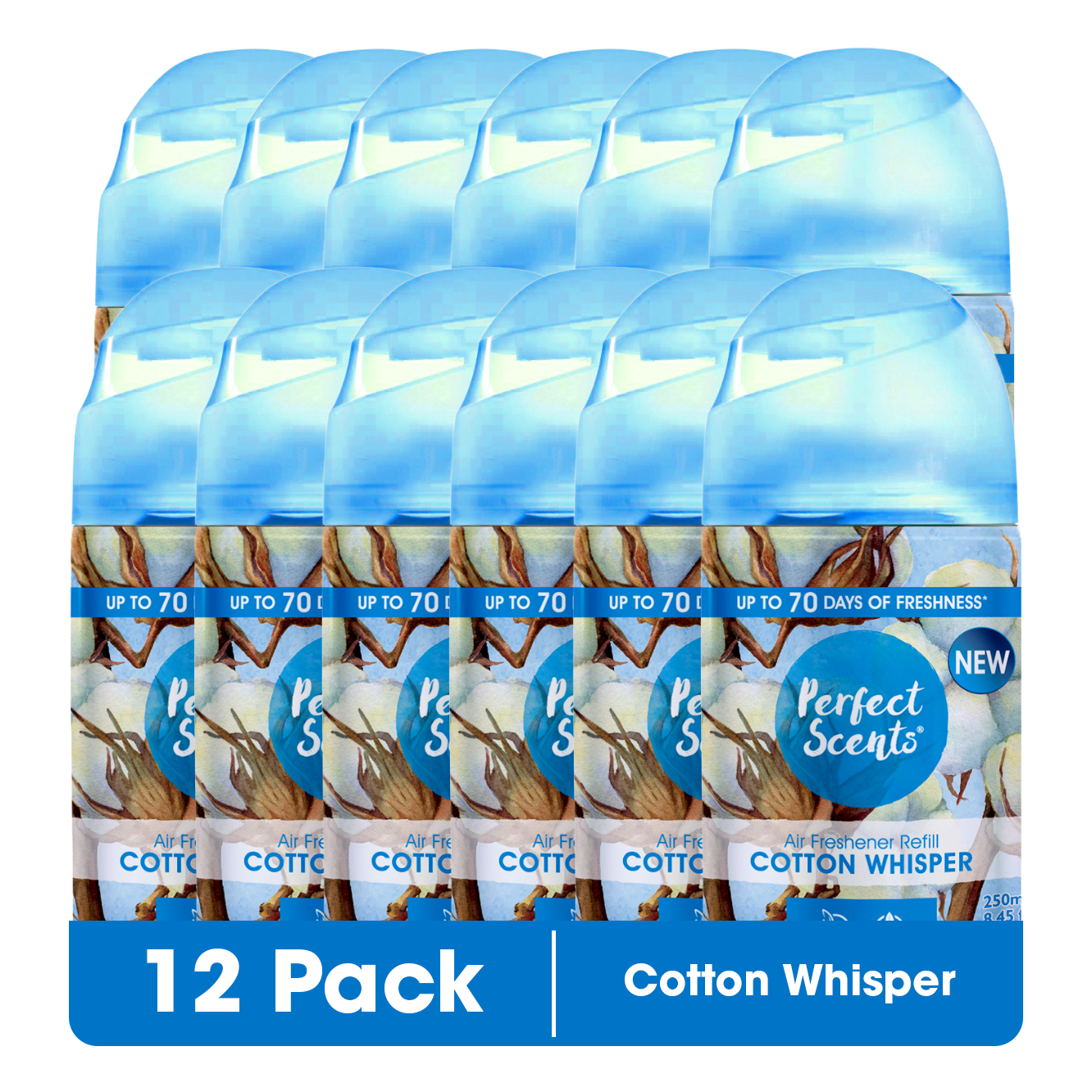 12x Perfect Scents Air Freshener Automatic Spray Refills 250ml