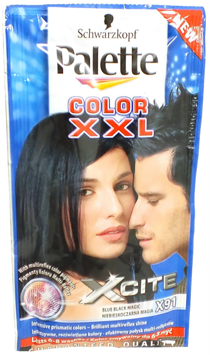 Schwarzkopf Palette Color XXL Xcite Hair Colour Dye Colours Sachet 6-8 Wash 25ml