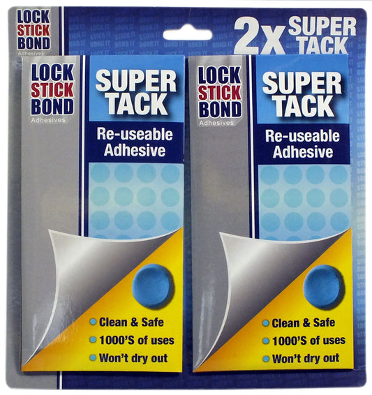 Lock Stick Bond Super Tack Adhesive/Blue Tack Re-useable 75g