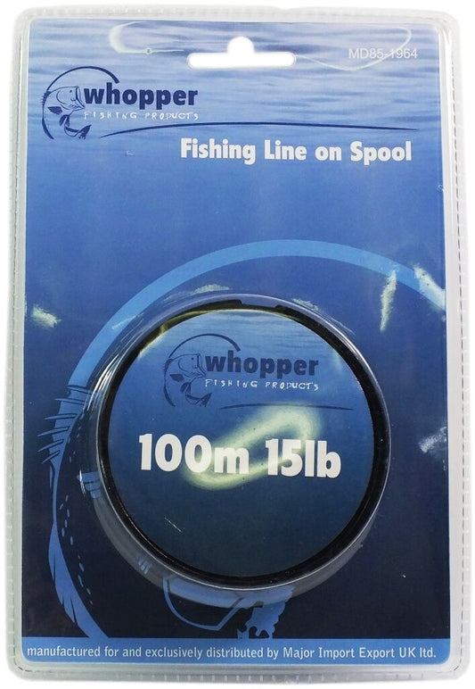 Whopper 100 Metre 15lb/6.8kg Monofilament Fishing Line on a Spool