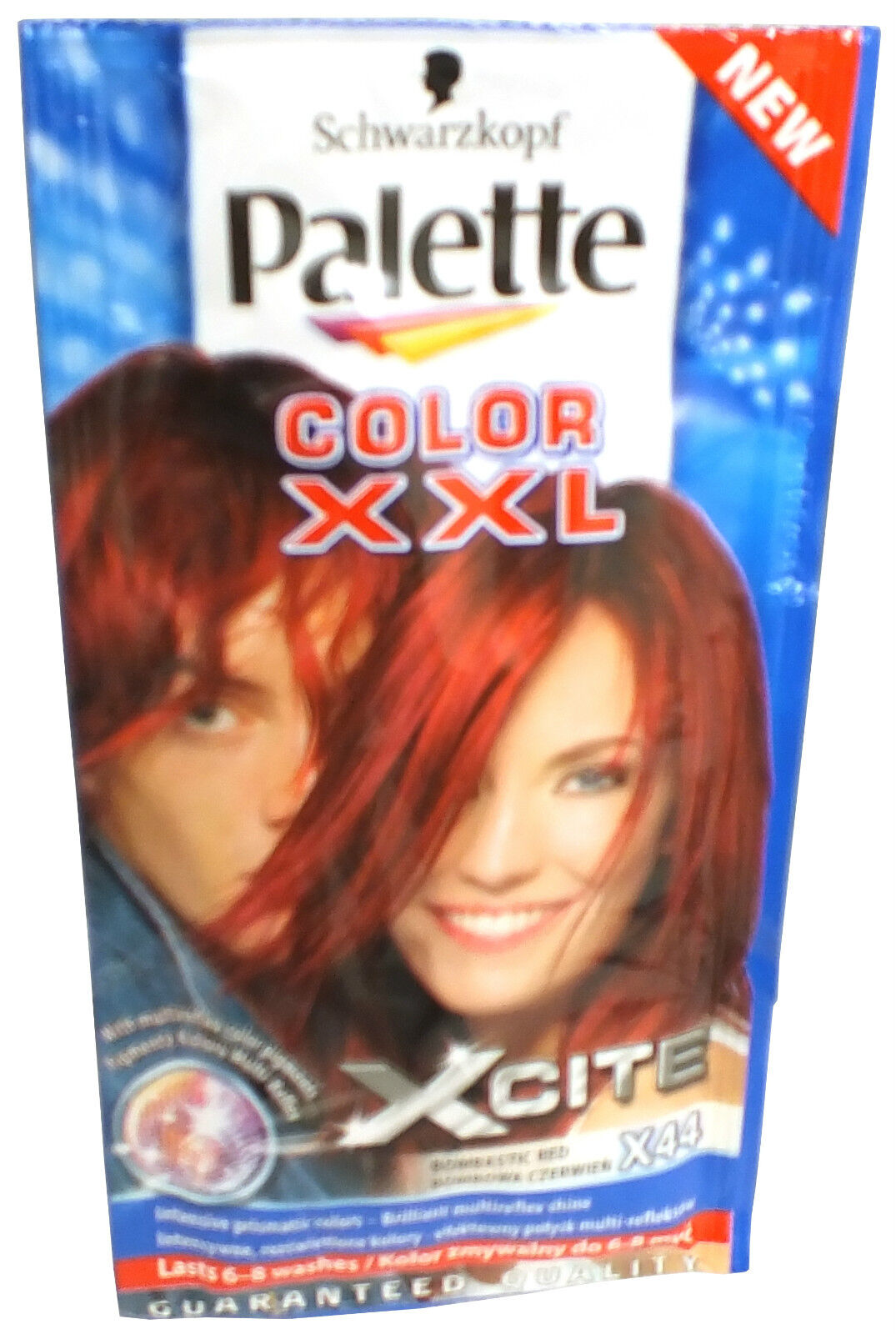 Schwarzkopf Palette Color XXL Xcite Hair Colour Dye Colours Sachet 6-8 Wash 25ml